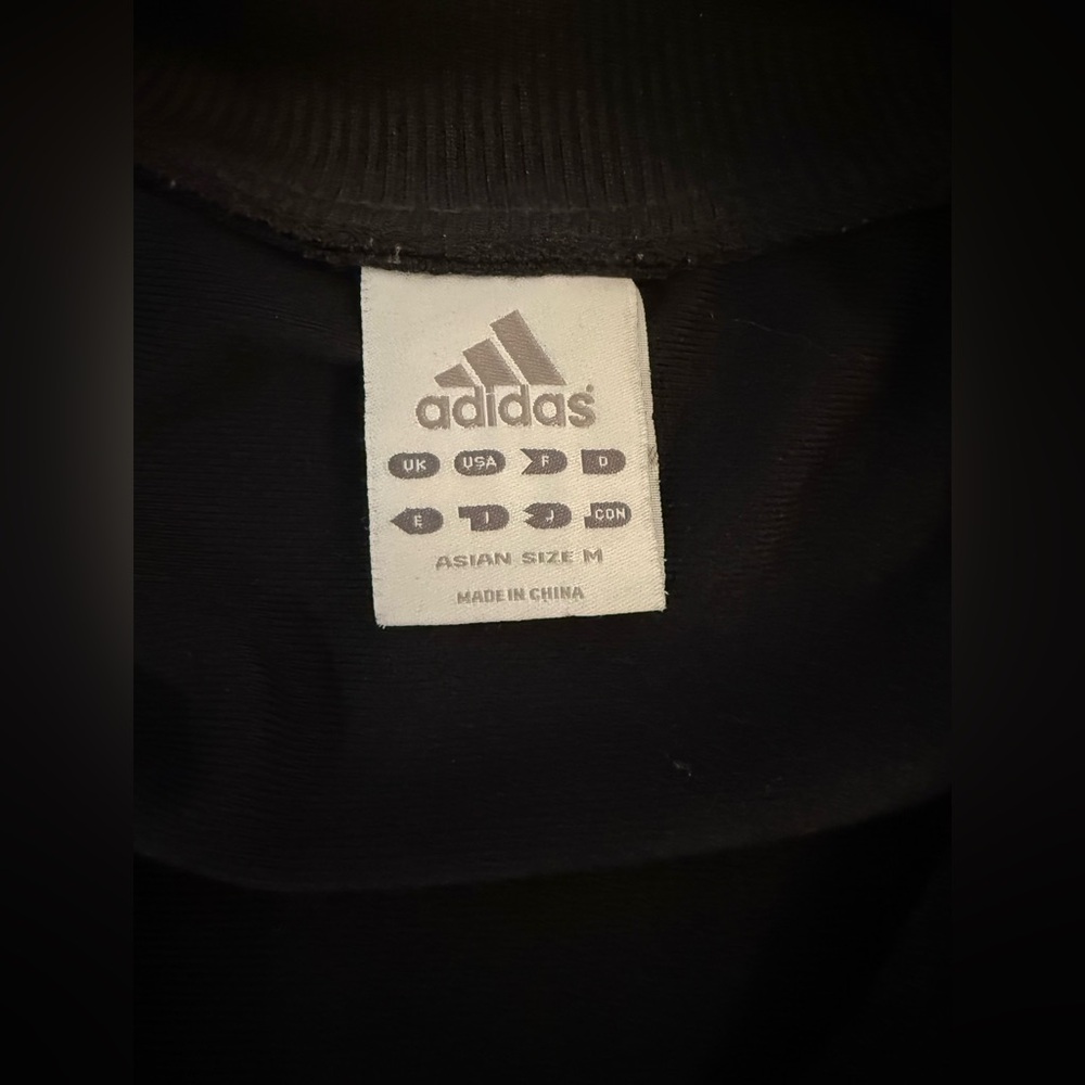 Vintage Adidas Track Jacket Black Zip Up Long Sleeve Women Asian Size Medium - Picture 4 of 9